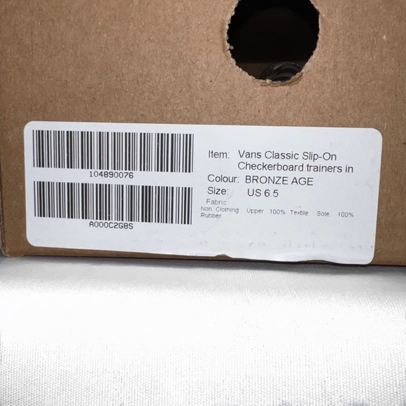 Vans Bronze Age Classic Slip On Checkerboard Sneakers NWT - Picture 7 of 7